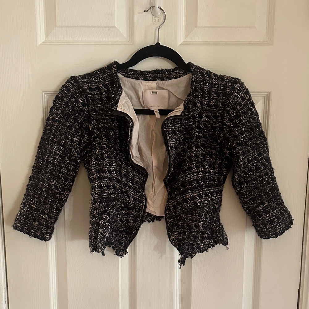 Women's Navy Tweed Jacket